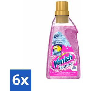 6 x Vanish - Vlekverwijderaar - Oxi Action Wasbooster Gel - Voor Gekleurde Was - 750 ml - Vlekkenverwijderaar - Wasbooster - Gekleurde Was - Wasmiddel - Wasgel