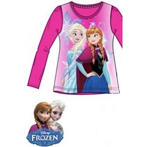 Disney Frozen longsleeve - Anna&Elsa - Fuchsia - maat 110 (5 jaar)