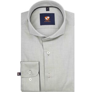Suitable - Overhemd Twill Lichtgroen - Heren - Maat 39 - Slim-fit