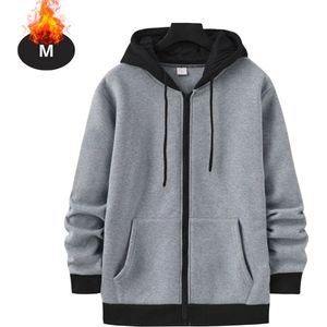 Bovista Vest Heren - Sweater - Sweaters - Hoodie - Warme Trui - Lang - Lichtgrijs - S