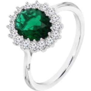 Zilverkleurige Ring - Lotus LP3459-3/318 - Groen Zilverkleurig - 18
