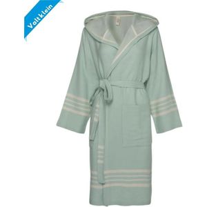 Hamam Badjas Sun Mint - M - korte sauna badjas met capuchon - ochtendjas - duster - dunne badjas - unisex - twinning
