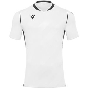 Macron Kimah Shirt Korte Mouw Kinderen - Wit / Zwart | Maat: 11-12 Y