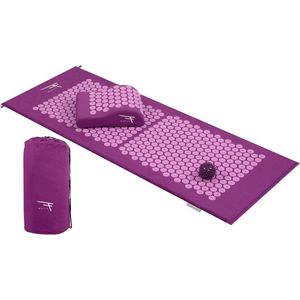 Acupressuurmat en acupressuurkussen voor rug- en nekpijnverlichting - ischias - rugmassage - spierontspanning - acupunctuur - sportrevalidatie