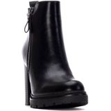 Refresh - 17292301 - Enkellaarsjes - Zwart - Casual - Ritssluiting - Hakhoogte 8 tot 10 cm