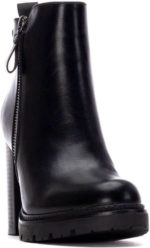 Refresh - 17292301 - Enkellaarsjes - Zwart - Casual - Ritssluiting - Hakhoogte 8 tot 10 cm