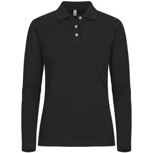 Clique Stretch Premium Polo L/S Women 028263 - Zwart - 34/XS