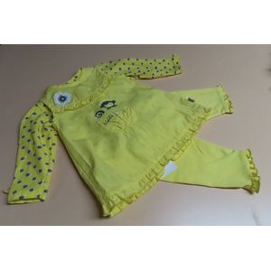 3 Pack - Ensemble - Jurk , t shirt + legging - Geel - 3 maand 62