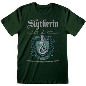 Harry Potter Heren Tshirt XL Slytherin Crest Groen