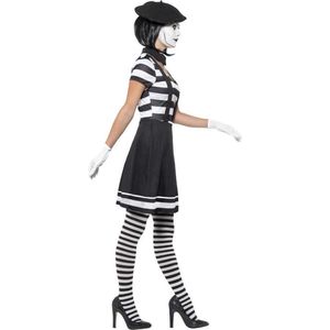 SMIFFY'S - Zwart en wit mime kostuum met schmink voor vrouwen - M