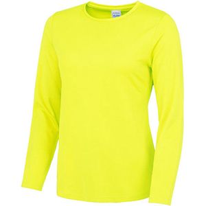 Just Cool Women´s Long Sleeve Cool T JC012 - ELECTRIC YELLOW - XS