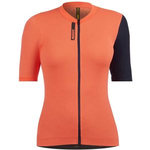 Mavic Essential Korte Mouw Wielertrui Oranje S Vrouw