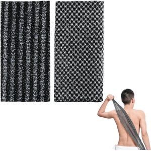 Allecto Plus - Set van 2 exfoliërende washandjes en handdoeken voor diepe reiniging van het lichaam