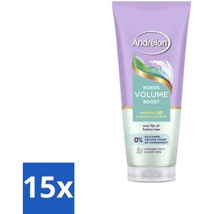 Andrélon – Shampoo Scrub – Kokos Volume Boost – 200 ml - Bulkverpakking - 15 stuks