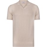 Felix Hardy - Tricot Polo Shirt - Beige - Korte Mouwen - Heren