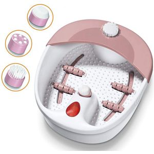 White-Label® Voetenbad - Voetband - Voetmassage Apparaat - Roze met Wit