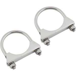 Uitlaatklem Set - 2 Stuks Verzinkt Stalen Klem voor Diverse Maten (35 mm - 70 mm)