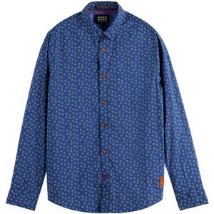 Scotch & Soda Overhemd - Slim Fit - Blauw - L