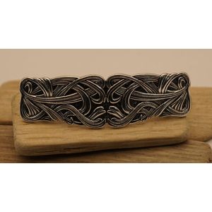 Haarclip van een 2-delige eeuwige knoop in de kleur zilver - leuke dames haarclips - mooie dames haarclips - stoere dames haarclips - haarclips voor lange haren - haarclips voor half lange haren - haarclips voor korte haar - fraai haarclip