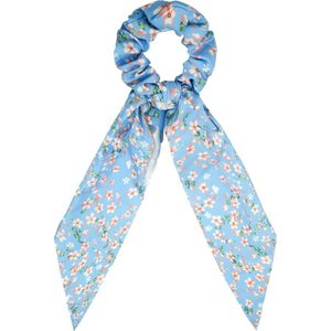 Scrunchie met lint - Brea | blauwe |Yehwang |blue|bloemen |Moederdag cadeautje - Moederdag