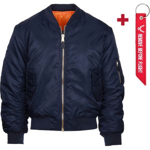 Fostex Bomberjack Ma-1 Blauw Incl Gratis Sleutelhanger XXL