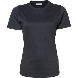 Tee Jays Dames/dames Interlock T-Shirt met korte mouwen (Donkergrijs)