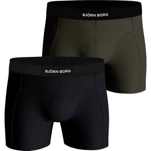 Bjorn Borg - Boxers 2 Pack Black/Green - Heren - Maat M - Body-fit