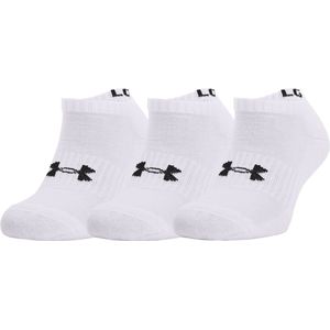 Under Armour Core No Show 3Pk Socks 1363241-100, Unisex, Wit, Sokken, maat: 47-50,5