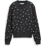 Tom Tailor Denim Relaxed fit gebreide trui met borduursels