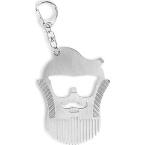 Kikkerland Beard comb tool - Pas / Creditcard tool - Baardkam - Met 6 funtionaliteiten - Cadeau voor hem