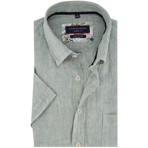 Casa Moda casual overhemd korte mouw groen