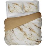Kayori - Sayana - Dekbedovertrek - Goud - 2-persoons 200x200/220cm + 2 slopen