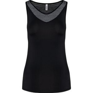 PROACT® Tweekleurige padeltop voor dames PA4031 - Black / Marl Dark Grey - L