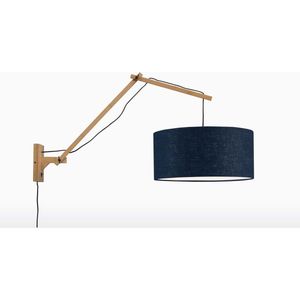 GOOD&MOJO Wandlamp Andes - Bamboe/Blauw - 95x47x55cm - Binnen Scandinavisch,Bohemian