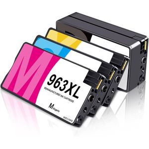 4-pack | Inktcartridges Geschikt voor HP 963 / 963XL | Geschikt voor HP OfficeJet Pro 9010, 9012, 9013, 9014, 9015, 9016, 9018, 9019