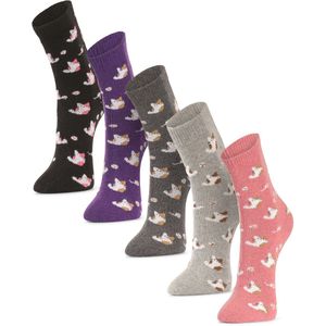 Alpaca-wollen sokken (Maat 36-41) - 3 Paar - Thermo - Random Mix - Dikke sokken - Warme sokken - Winter sokken - American Alpaca - Vrouwen