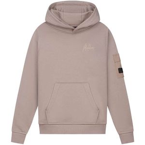 Malelions - Kids Nylon Pocket Hoodie - Grey Brown - Hoodie