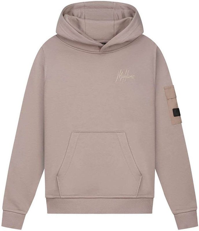 Malelions - Kids Nylon Pocket Hoodie - Grey Brown