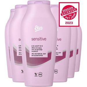 Etos Shampoo Voordeelverpakking - Sensitive - Vegan - Parfumvrij - 6 x 300ML