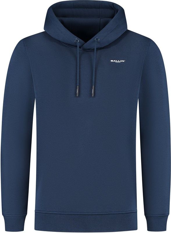 Ballin Amsterdam - Heren Regular fit Sweaters Hoodie LS - Navy - Maat XS