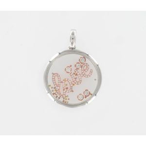 Silventi 732401094 - hanger - Brass - 30 mm doorsnee - Love - Staal - Rosegoudkleurig plating