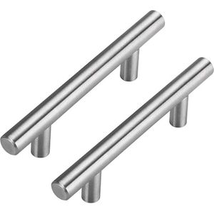 Selbro ® Set van 10 Moderne Roestvrij Stalen Deurgrepen voor Keukenkasten met Inclusief Bevestigingsschroeven