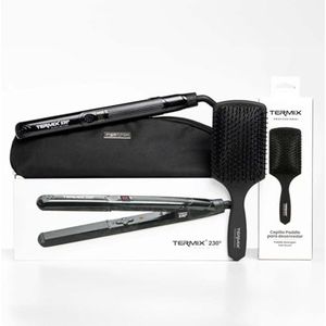 Professionele stijltang met Paddle Brush - 230 graden, keramische platen, instelbare temperatuur, nanotechnologie