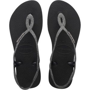 Havaianas Luna Premium II Dames Slippers - Black/Dark Grey - Maat 35/36