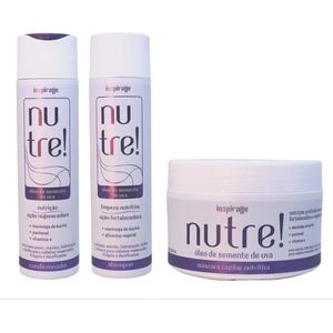 Inspiralle Nourish druivenpitolie - Shampoo + Conditioner + Mascara Regenererende werking