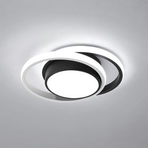 Goeco Plafondlamp - 27cm - Klein - Ronde - LED - 32W - 2350LM - Koel Wit Licht - 6500K - Voor Keukenhal Woonkamer