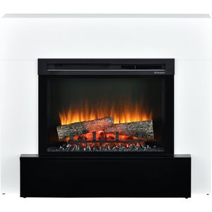Dimplex Vigor Vrijstaande Elektrische Sfeerhaard met Schouw - Optiflame® Technologie, Wit Design, 1400 Watt Warmte, Bediening & LED Verlichting