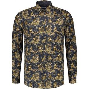 Dstrezzed Overhemd Small Flower Stretch Poplin Navy (303282 - 669)