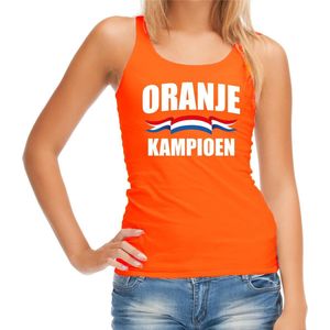 Oranje fan tanktop voor dames - oranje kampioen - Holland / Nederland supporter - EK/ WK kleding / outfit M