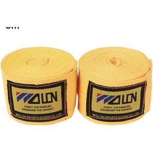 CHPN - Boks Bandage - Boks wraps - 2,5M - Geel - 2 rollen - Katoen - Boksen - Straps - Boksbandages